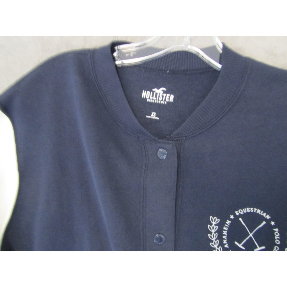Hollister Anaheim Equestrian Polo Club Varsity Bomber Jacket Navy XS - Picture 3 of 4